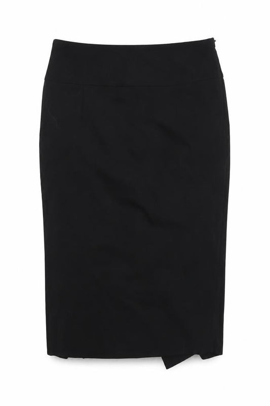 Zara Womens Black Polyester Straight & Pencil Skirt Size S Zip