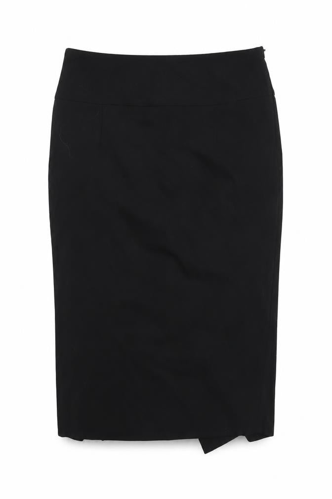 Zara Womens Black Polyester Straight & Pencil Skirt Size S Zip