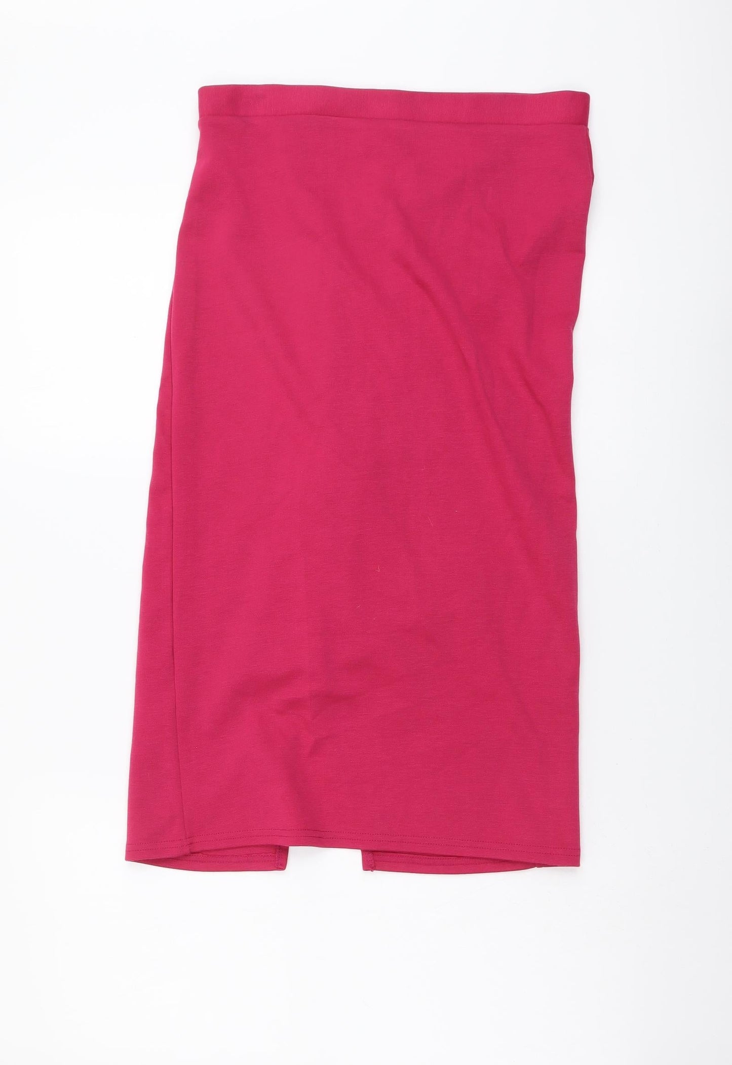 River Island Womens Pink Polyester A-Line Skirt Size 8 Zip