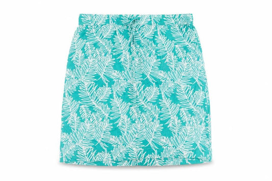 Stock Shop Womens Green Floral Cotton A-Line Skirt Size 14 Drawstring