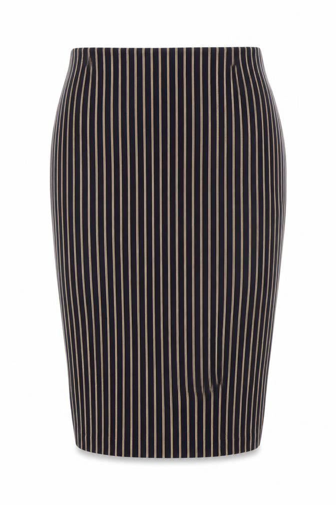 Zara Womens Blue Striped Polyester Bandage Skirt Size S