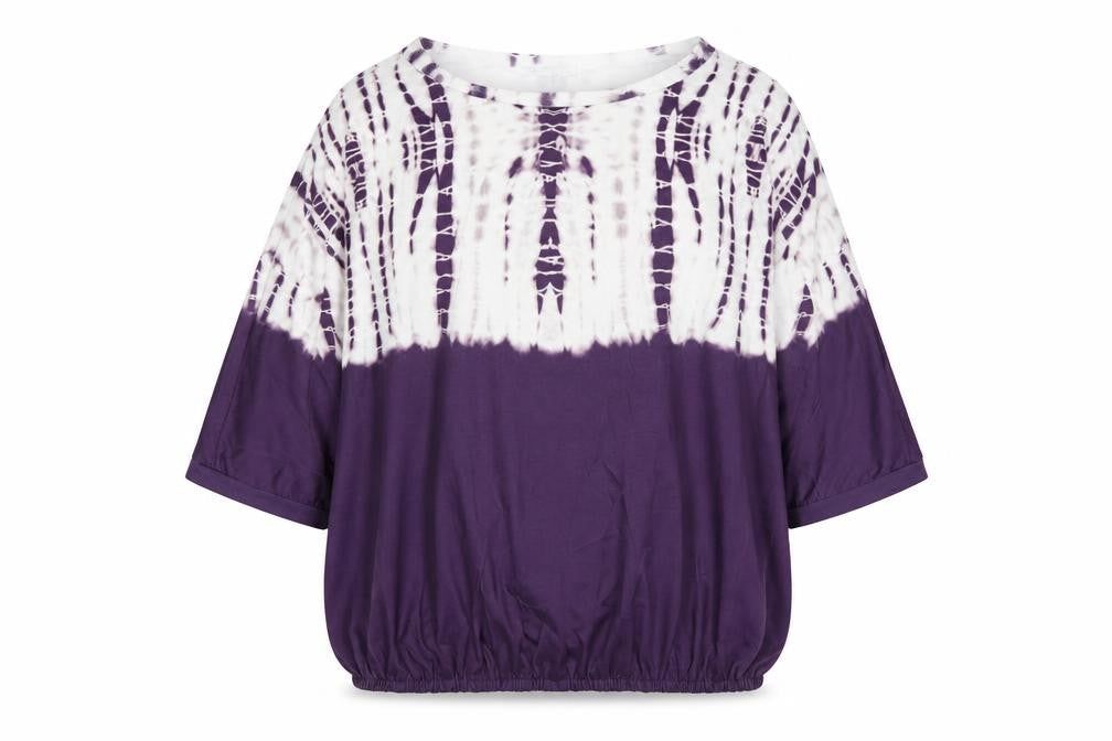 NB Avenue Womens Purple Polyester Basic Blouse Size XL Boat Neck