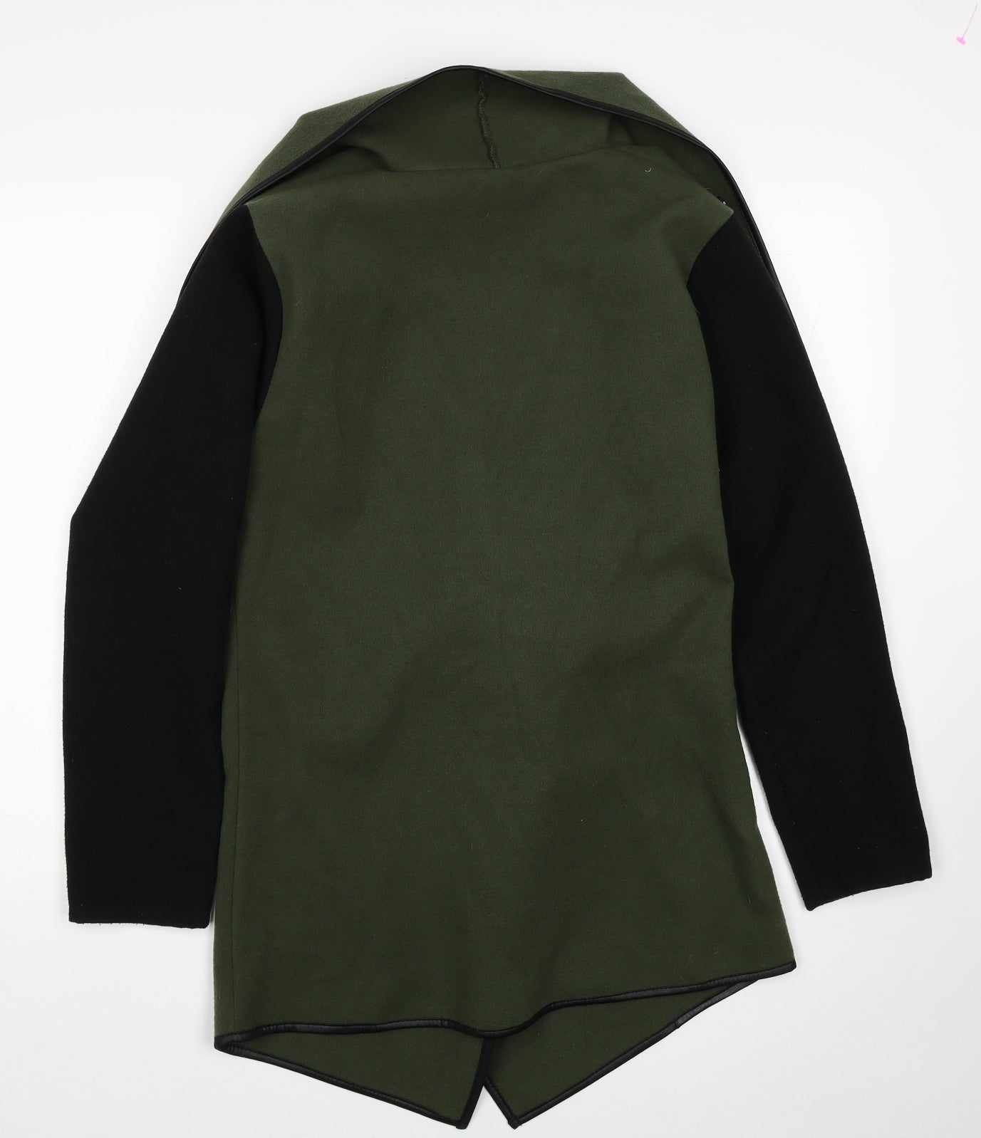 Stella Morgan Womens Green Overcoat Coat Size 8 Buckle - Asymmetric