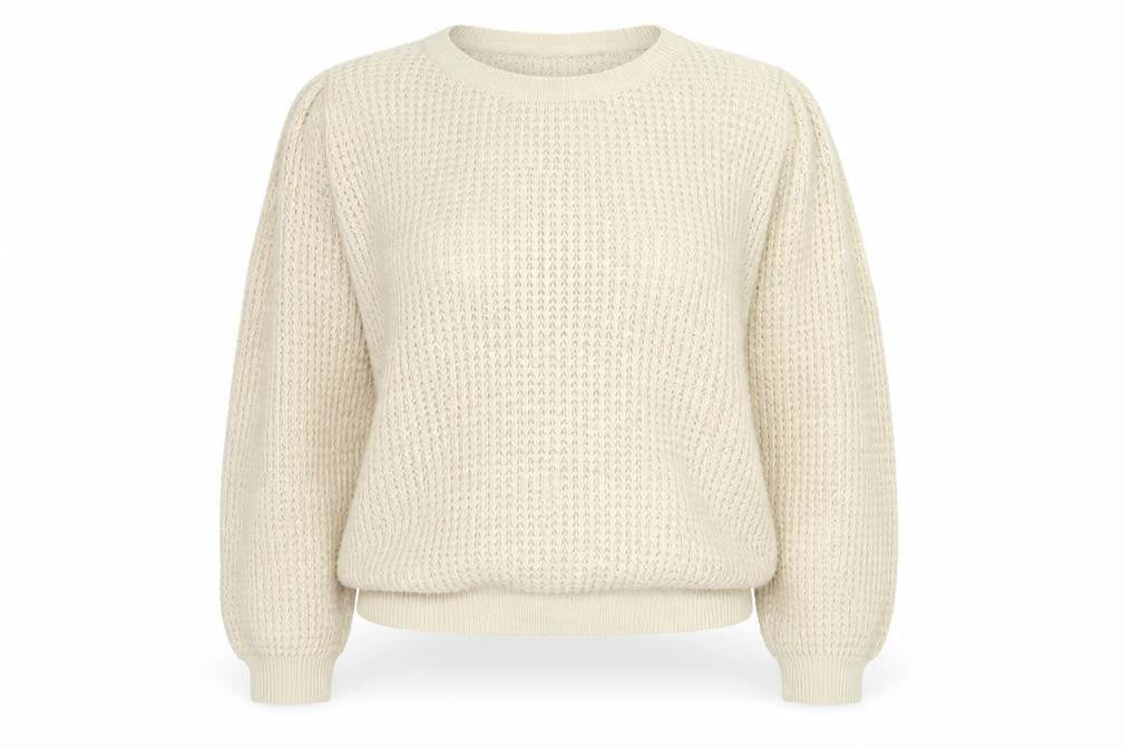 Topshop Womens Ivory Boat Neck Acrylic Pullover Jumper Size 10