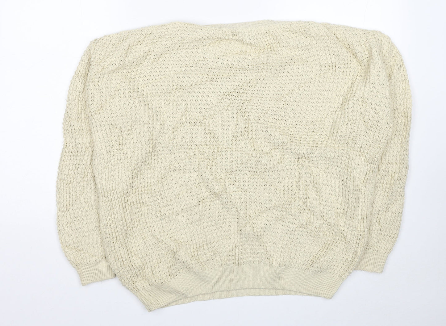 Topshop Womens Ivory Boat Neck Acrylic Pullover Jumper Size 10
