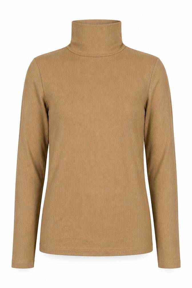 Peacocks Womens Brown High Neck Viscose Pullover Jumper Size 10 - Ribbed