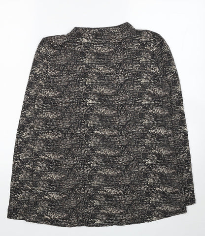 Skopes Womens Brown Geometric Viscose Basic T-Shirt Size 10 Round Neck