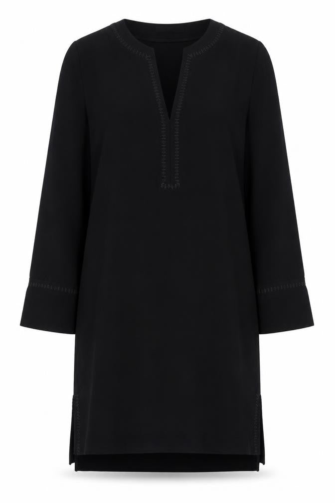 NEXT Womens Black Polyester Kaftan Size 8 V-Neck Pullover