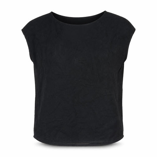 Putielal Womens Black Polyester Basic T-Shirt Size M Round Neck