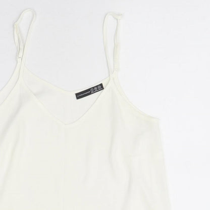 Atmosphere Womens White Polyester Camisole Tank Size 8 V-Neck