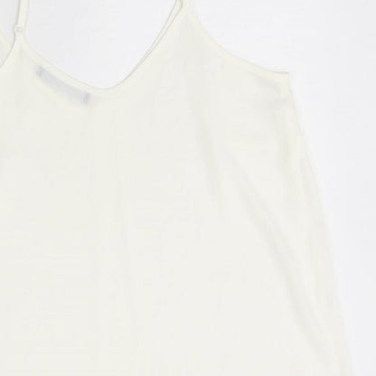 Atmosphere Womens White Polyester Camisole Tank Size 8 V-Neck