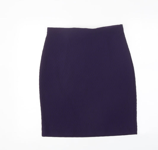 Roman Womens Purple Polyester Straight & Pencil Skirt Size 12