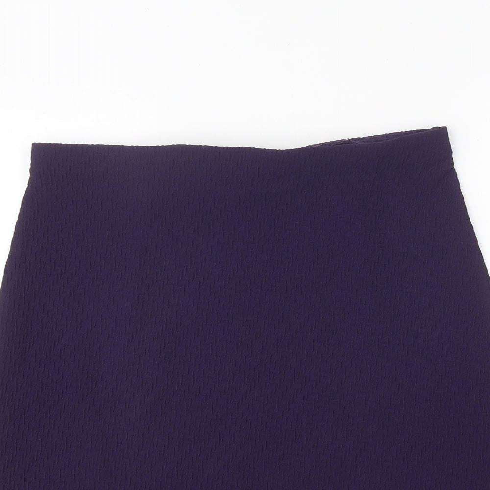 Roman Womens Purple Polyester Straight & Pencil Skirt Size 12