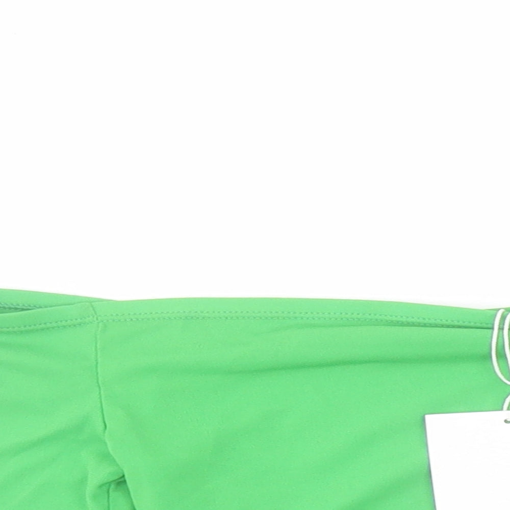 Zara Womens Green Polyester Cropped T-Shirt Size S Off the Shoulder