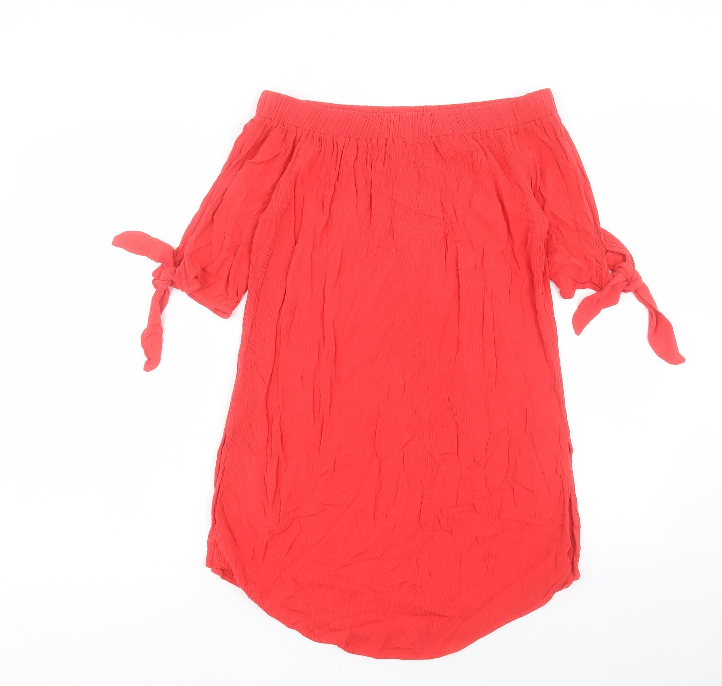New Look Womens Pink Viscose Shift Size S Off the Shoulder Pullover