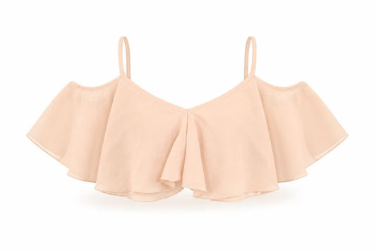 Boohoo Womens Pink Polyester Cropped Tank Size 8 V-Neck - Cold Shoulder