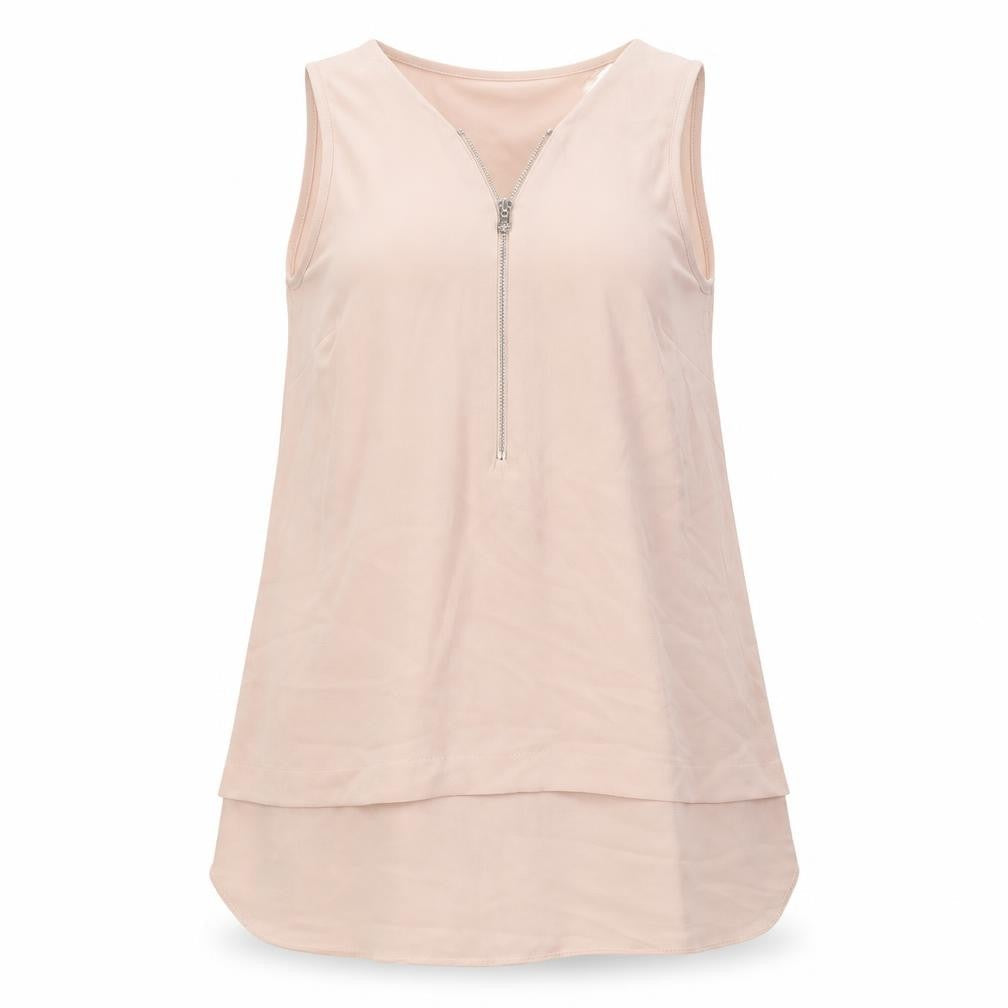 Atmosphere Womens Pink Polyester Basic Tank Size 8 V-Neck