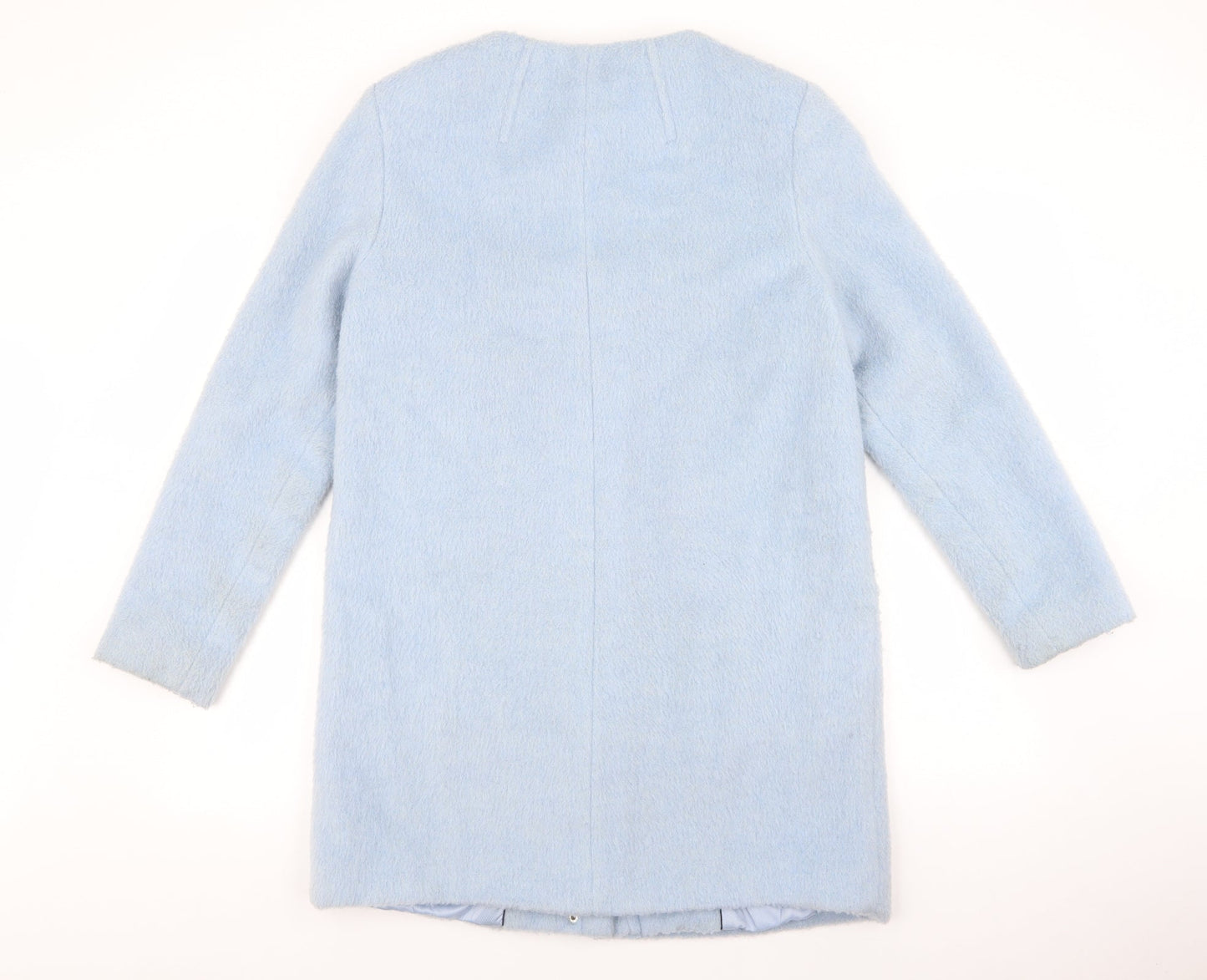 Marks & Spencer Womens Blue Overcoat Coat Size 12 Zip
