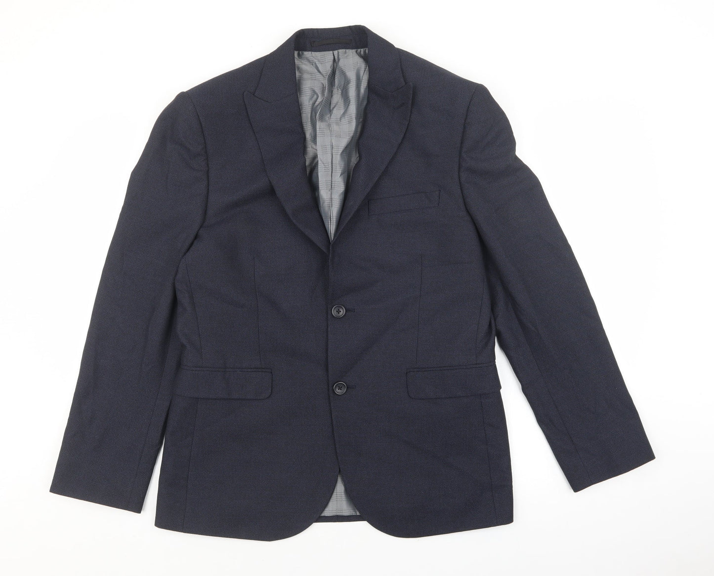 NEXT Mens Blue Polyester Jacket Suit Jacket Size 40 - Pocket detail