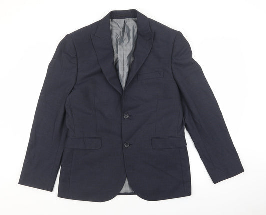 NEXT Mens Blue Polyester Jacket Suit Jacket Size 40 - Pocket detail