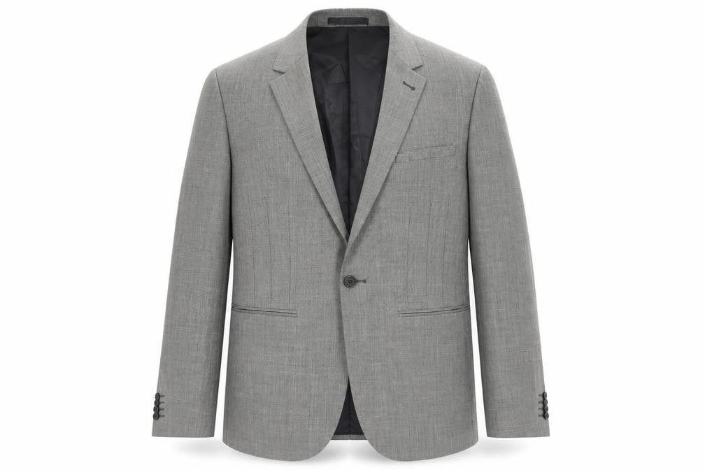 OneSix5ive Mens Grey Plaid Polyester Jacket Blazer Size 38 - Pocket detail
