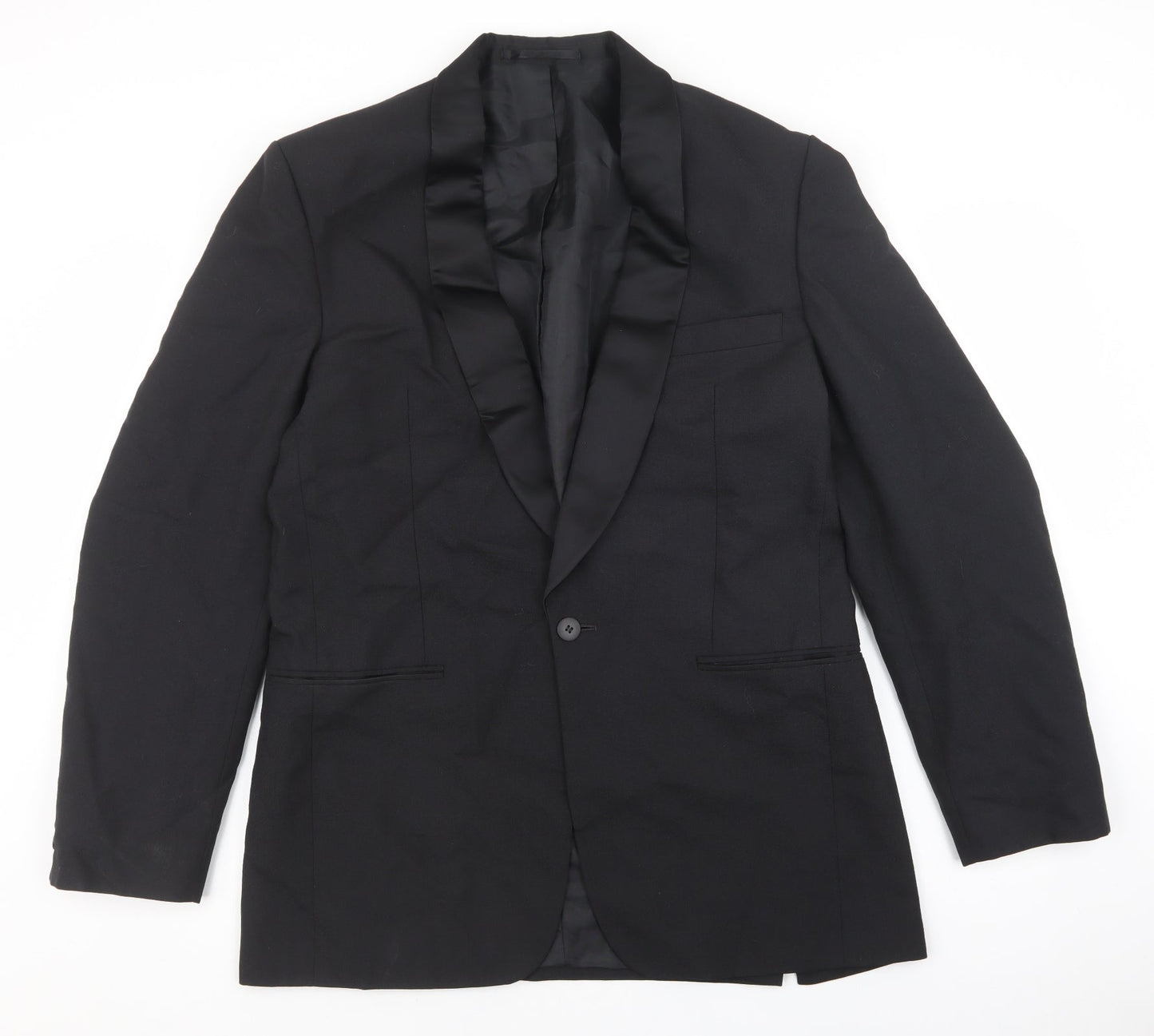 Canada Mens Black Polyester Jacket Suit Jacket Size 40