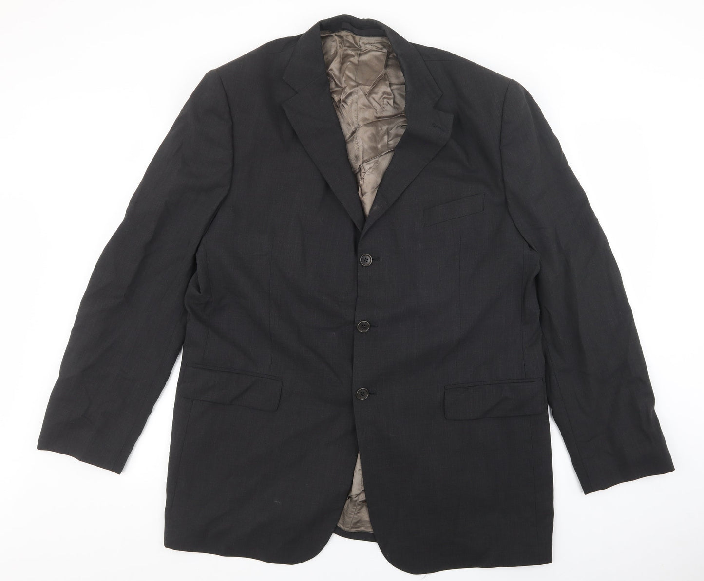 Marks and Spencer Mens Grey Wool Jacket Blazer Size 44
