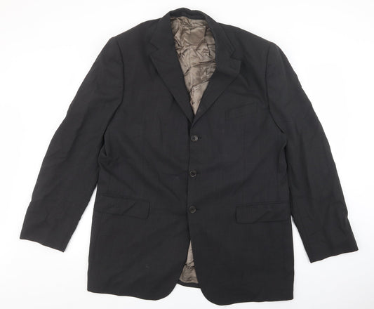 Marks and Spencer Mens Grey Wool Jacket Blazer Size 44
