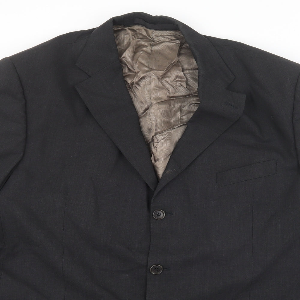 Marks and Spencer Mens Grey Wool Jacket Blazer Size 44