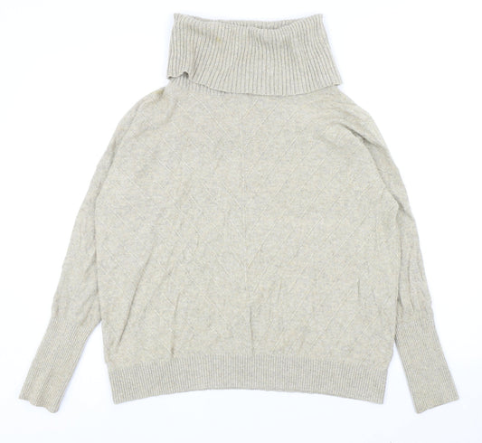 Principles Womens Beige Roll Neck Viscose Pullover Jumper Size 12