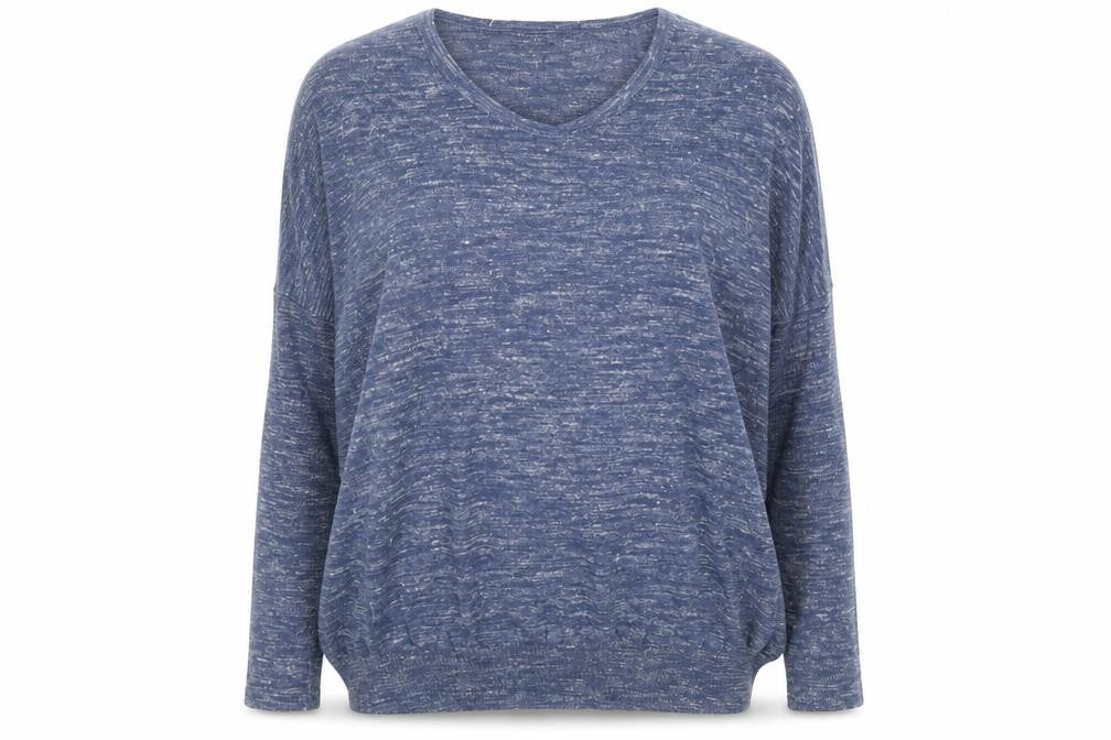 Zara Womens Blue Round Neck Acrylic Pullover Jumper Size S