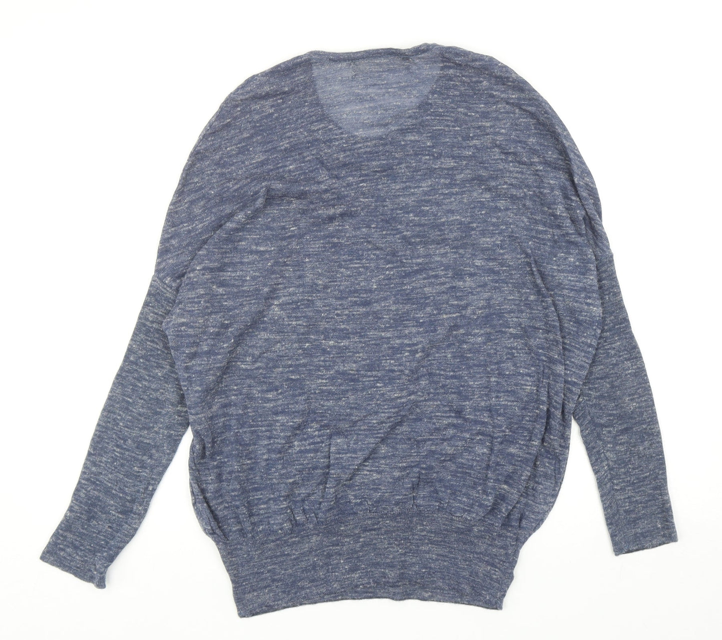 Zara Womens Blue Round Neck Acrylic Pullover Jumper Size S