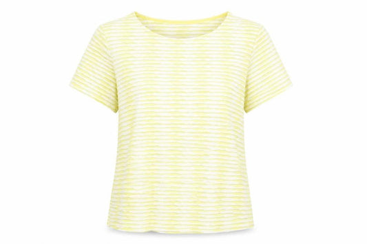 Profile Womens Yellow Polyester Basic T-Shirt Size 14 Round Neck