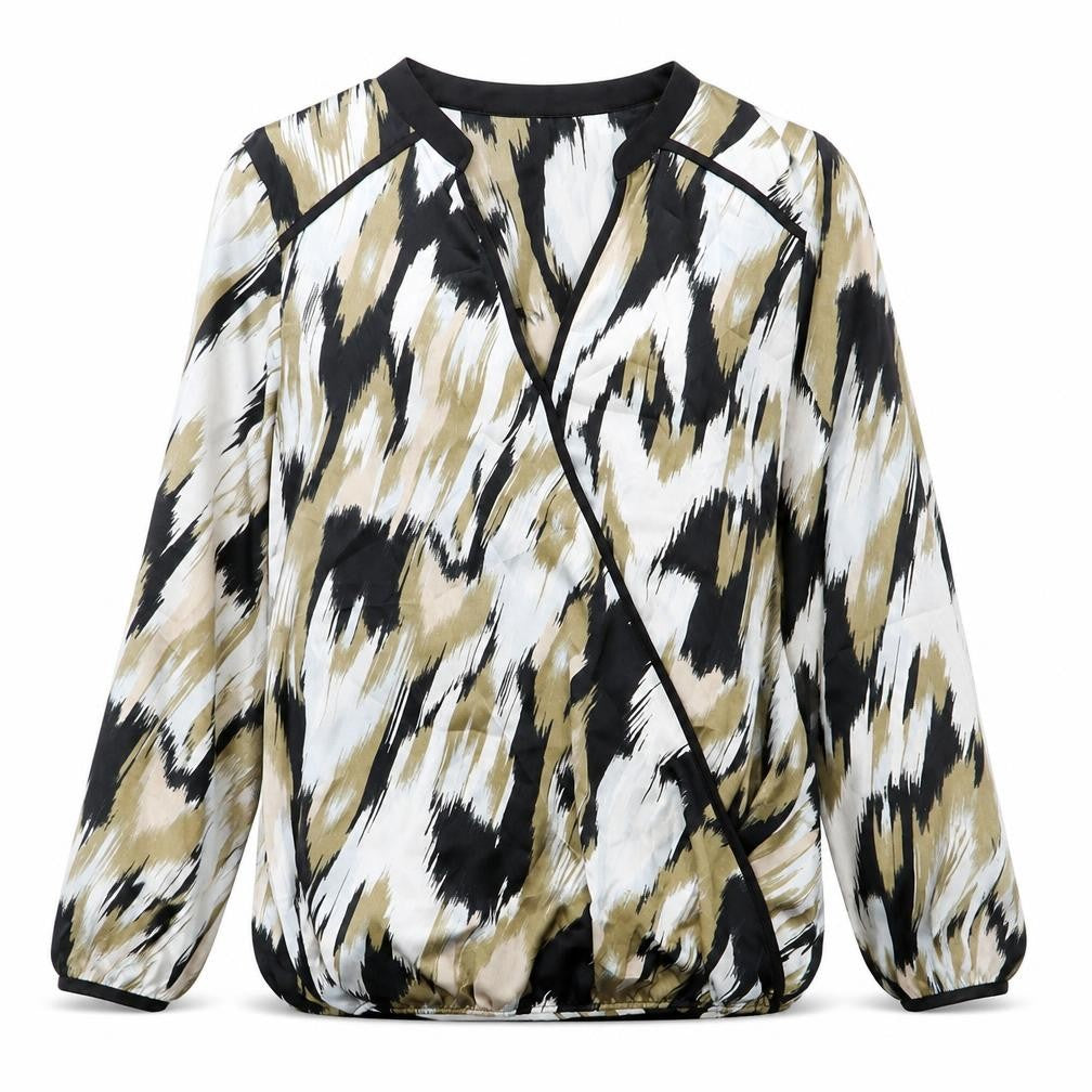 Wallis Womens Multicoloured Geometric Polyester Basic Blouse Size S V-Neck