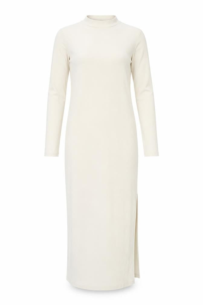 Stradivarius Womens Beige Polyester Maxi Size S Round Neck Pullover