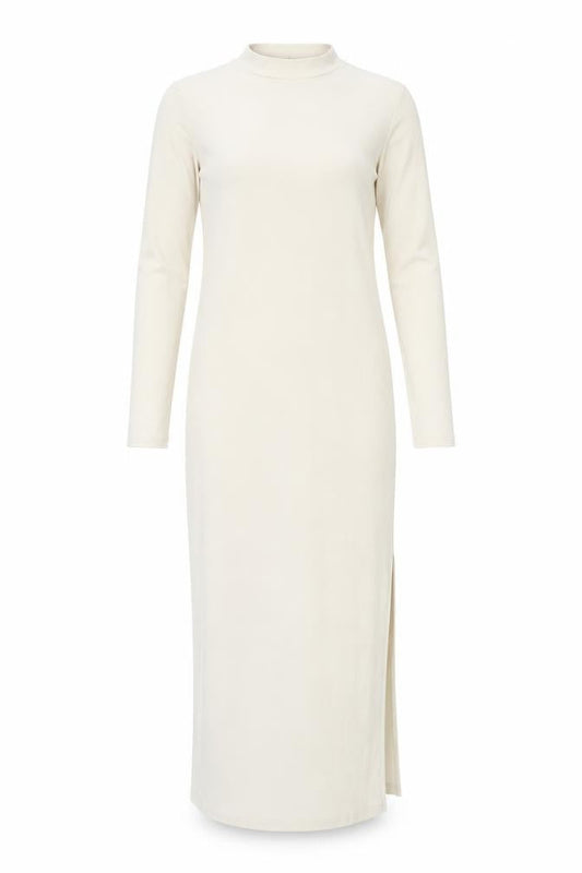 Stradivarius Womens Beige Polyester Maxi Size S Round Neck Pullover