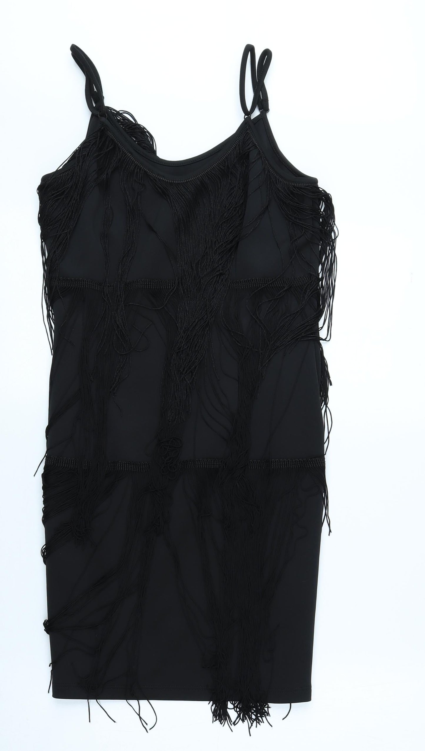 Selections Womens Black Polyester Mini Size 12 Crew Neck Pullover