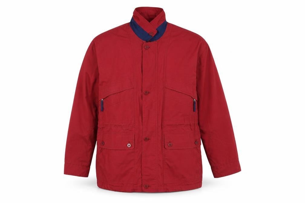 Roamer Mens Red Overcoat Coat Size L Button