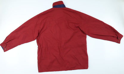 Roamer Mens Red Overcoat Coat Size L Button