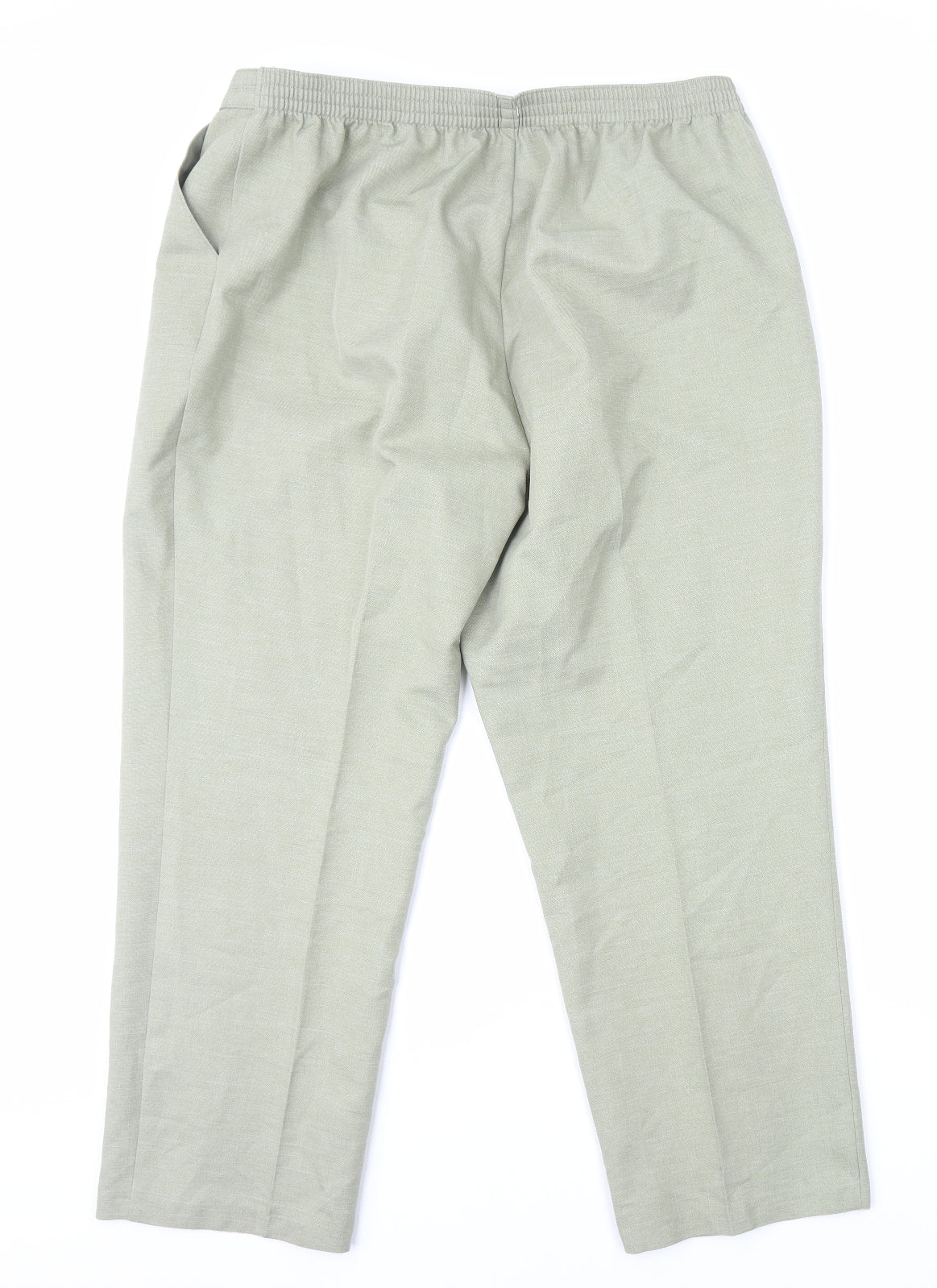 Marks and Spencer Womens Green Polyester Straight Jeans Size 18 L26 in Regular