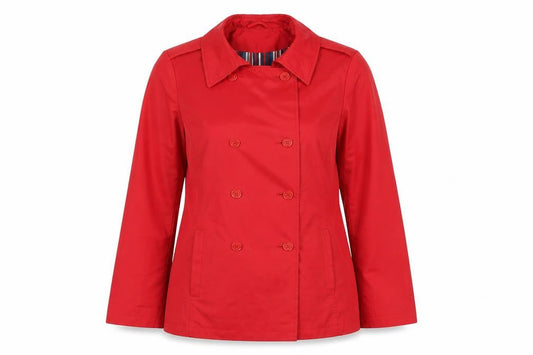 Dorothy Perkins Womens Red Pea Coat Coat Size 12 Button