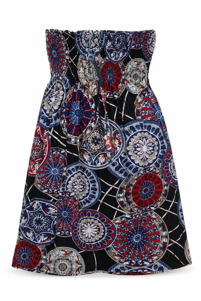 Dabutong Womens Multicoloured Geometric Polyester A-Line Size L Off the Shoulder Pullover