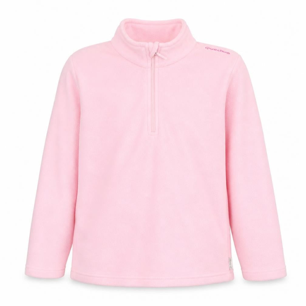 DECATHLON Girls Pink Polyester Full Zip Sweatshirt Size 10 Years Pullover
