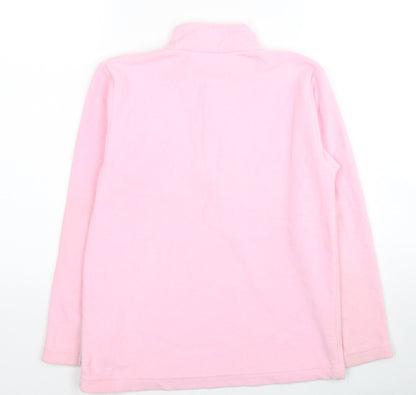 Decathlon Girls Pink Polyester Full Zip Sweatshirt Size 10 Years Pullover
