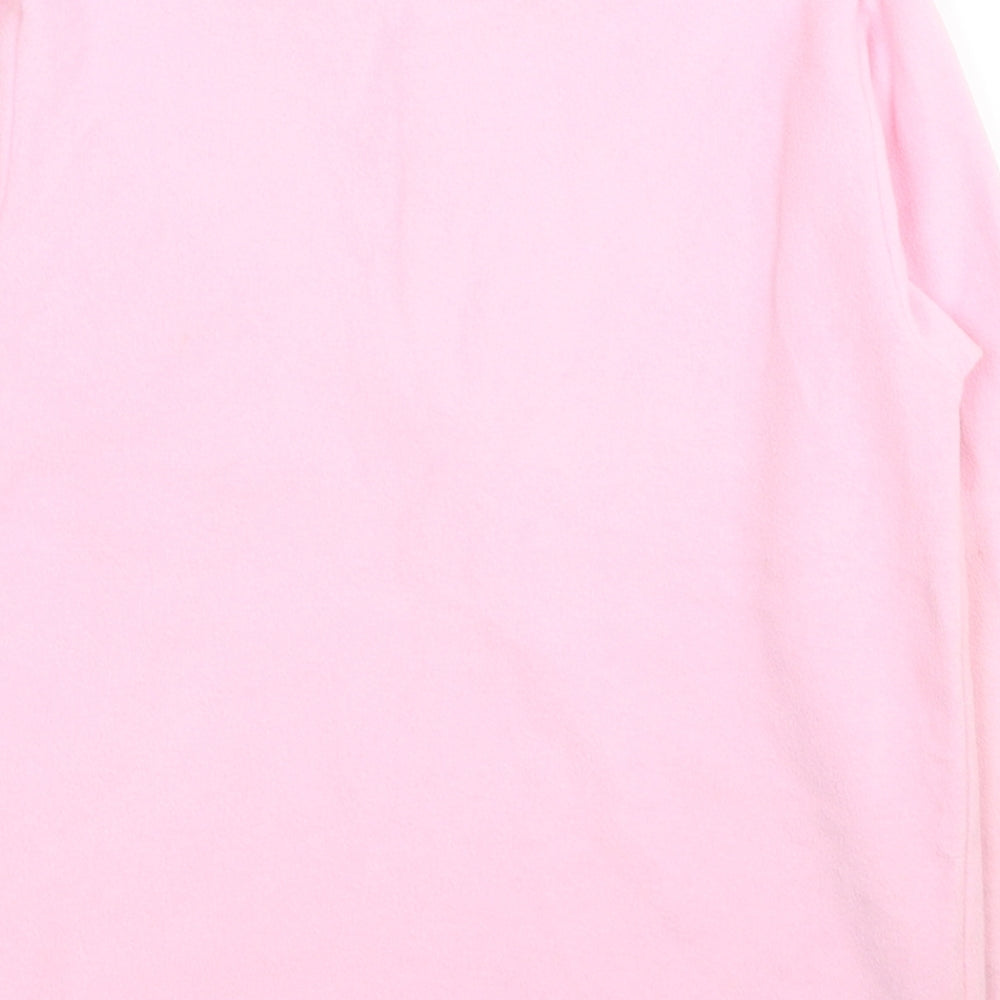 DECATHLON Girls Pink Polyester Full Zip Sweatshirt Size 10 Years Pullover