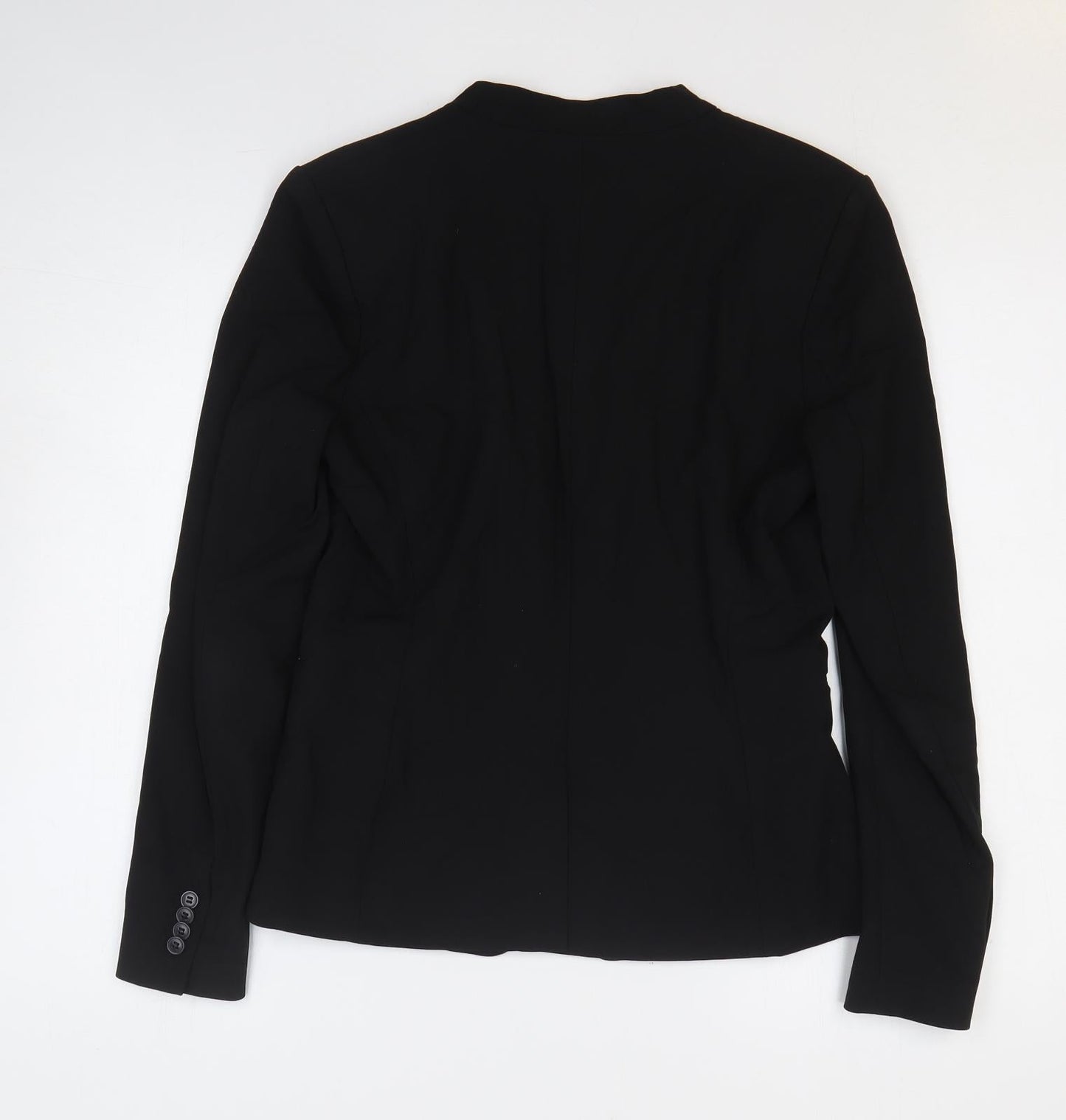 H&M Womens Black Jacket Blazer Size 10 Buckle