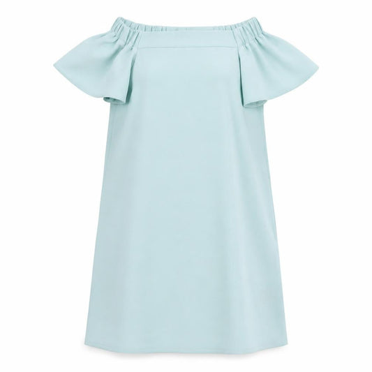 Topshop Womens Green Polyester T-Shirt Dress Size 6 Round Neck Pullover