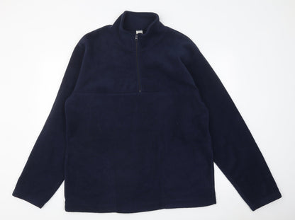 Preloved Preworn Mens Blue Polyester Pullover Sweatshirt Size L - Front