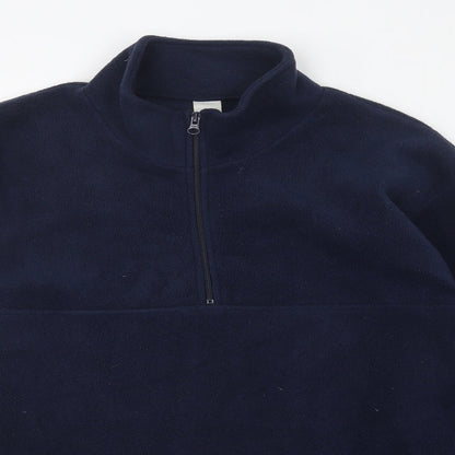 Preloved Preworn Mens Blue Polyester Pullover Sweatshirt Size L - Detail