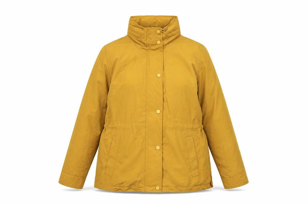 Marks & Spencer Womens Yellow Overcoat Coat Size 14 Zip